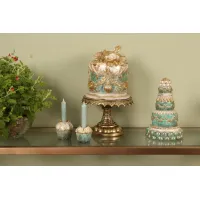kandelaar cake 9 cm blauw
